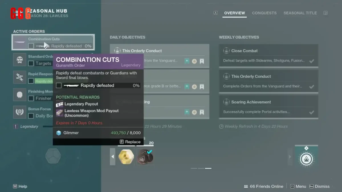 3 get the Praxic Professional Exotic Order in Destiny 2 Renegades