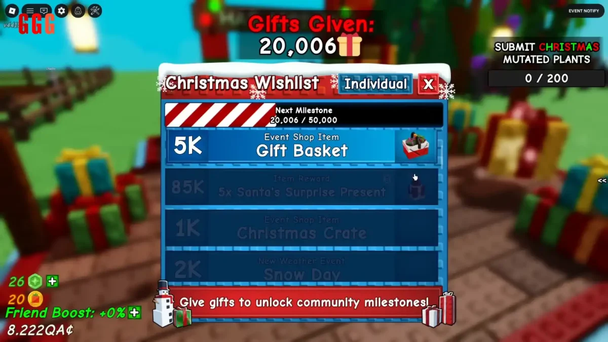 5 CHRISTMAS UPDATE in Grow a Garden