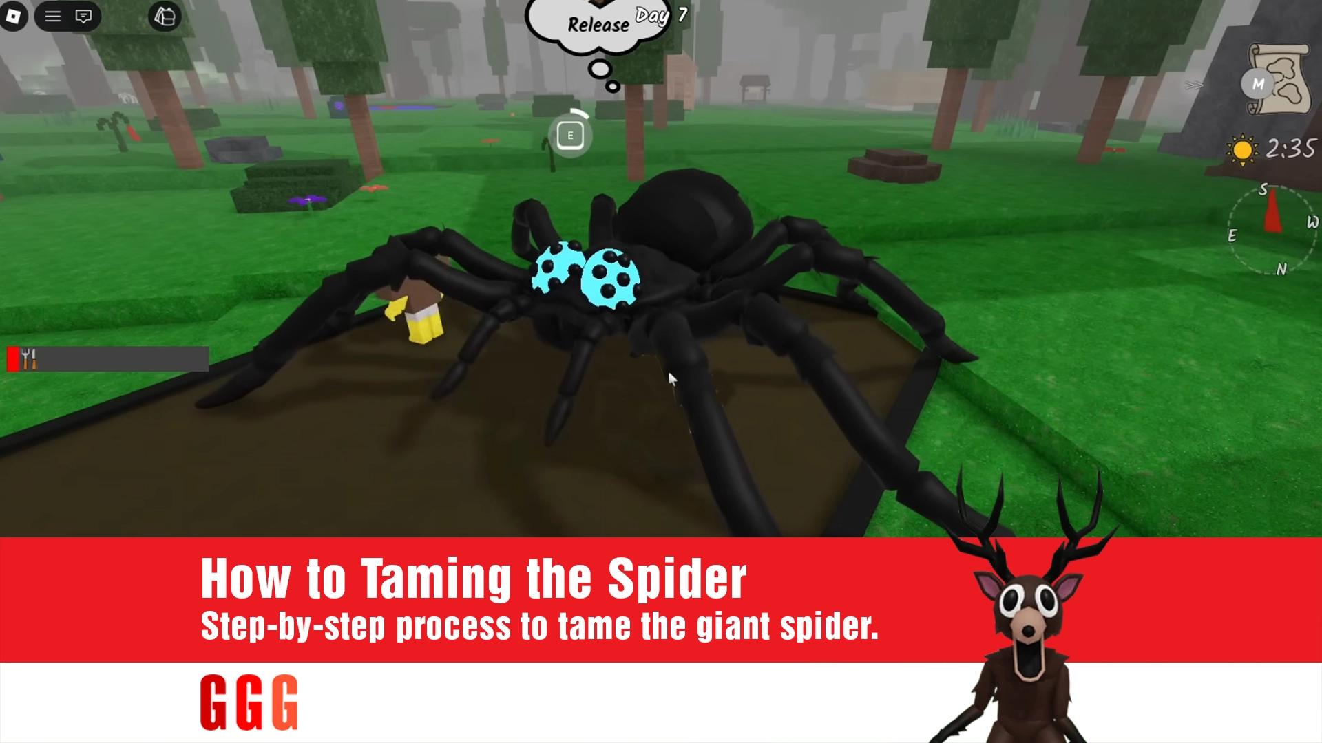 Taming the Spider in 99 Nights in the Forest possible