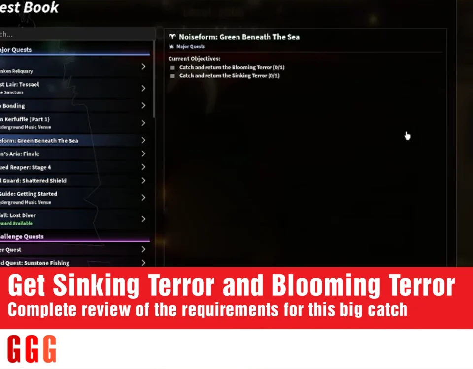get Sinking Terror and Blooming Terror in Fisch