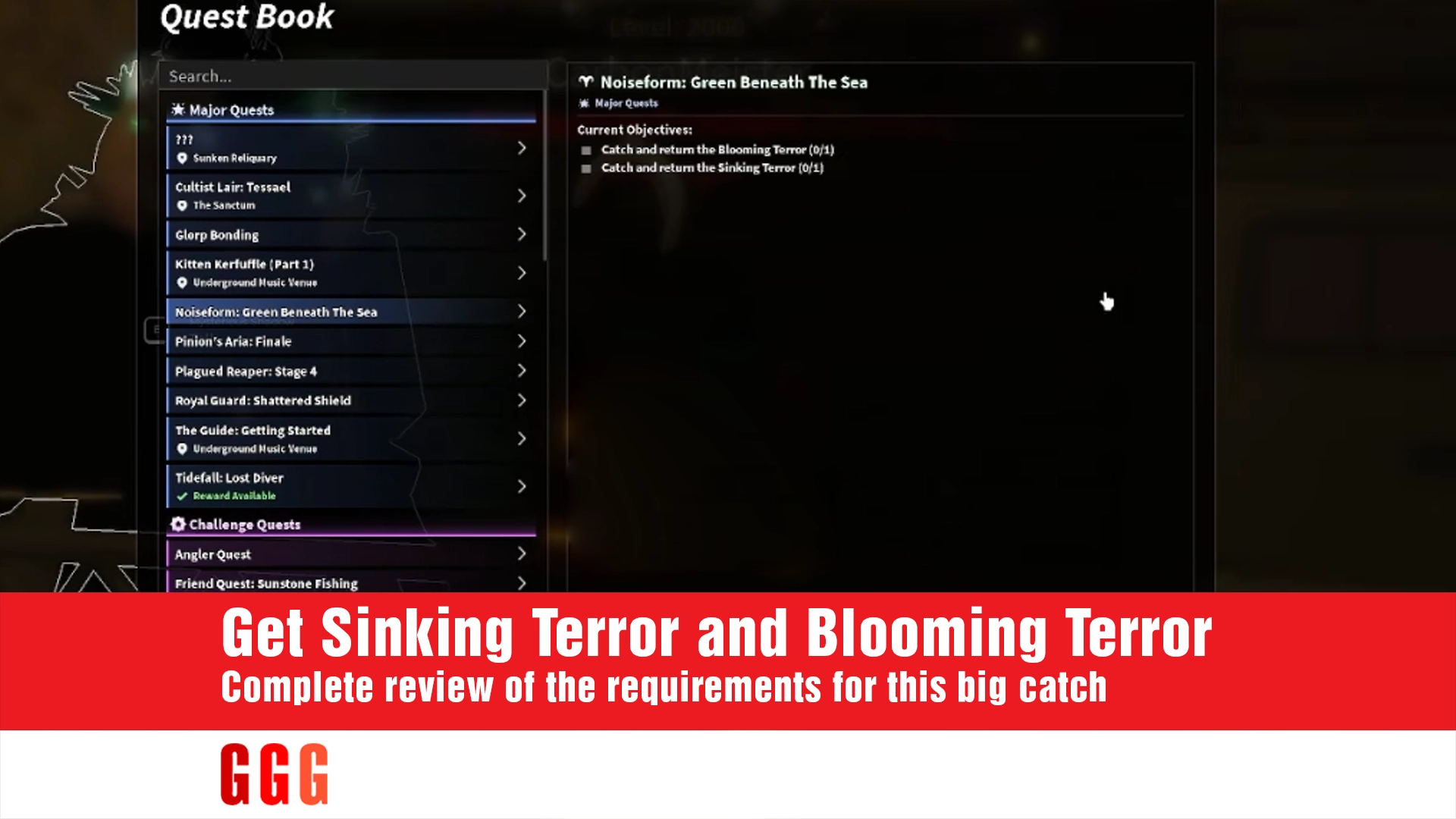 get Sinking Terror and Blooming Terror in Fisch
