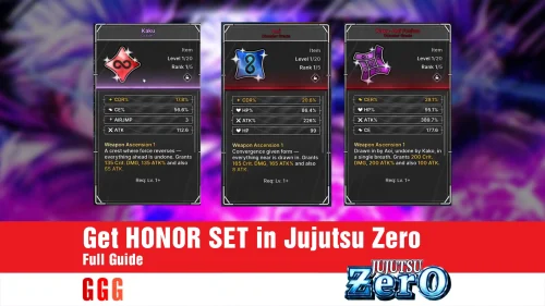 All You Need to Know about getting HONOR SET in Jujutsu Zero